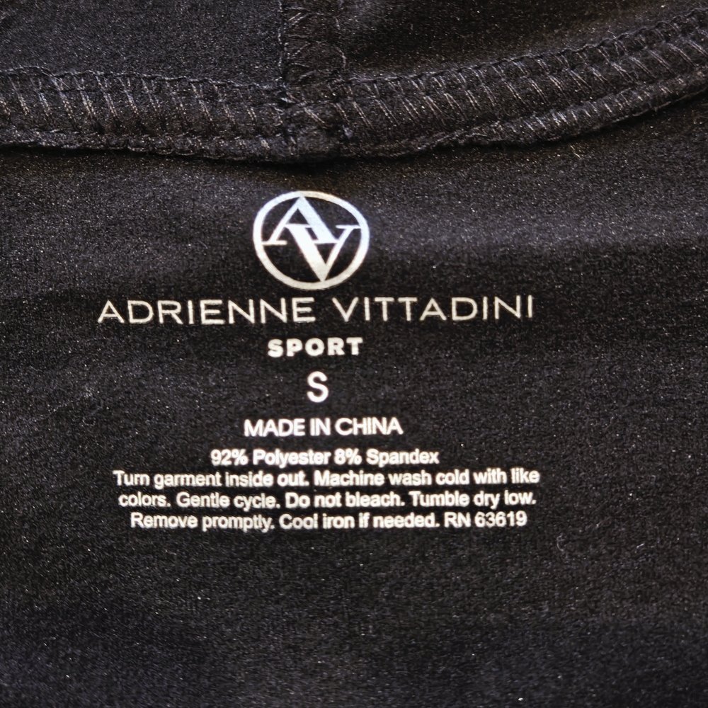 Adrienne Vittadini Sport Black Criss Cross Hooded Zip Jacket Women's Small - Picture 4 of 5